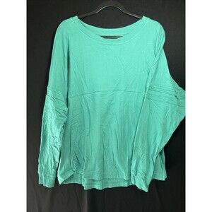 Boxercraft Women's Pom Pom Long Sleeve Jersey T-Shirt M Green Teal